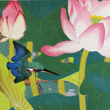 Tsuchiya Rakuzan - Guren (Red Lutus Flower) ni Kawasemi - Free Shipping　