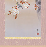 Sankoh Kakejiku - 41A6-02A - Sakura ni Kotori (Sakura & small bird) - Free Shipping