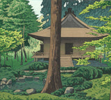 Asano Takeji - #TA16  Sanzen In Natsu (Early summer in Sanzen - In temple, Kyoto) 浅野竹二木版画 三千院夏 TA16 - Free Shipping