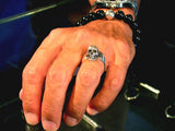 Saito - Skull Silver Ring w/ Bonji (Silver 925)　