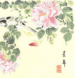 Imao Keinen - Bara (Rose & Birds) - Free Shipping