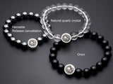 Saito - Dragon Crest Emblem (Silver 950) with Onyx Rosary　