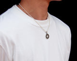 Saito - Nine Letters Mantra (Kuji-Kiri) (九字切り) Silver Pendant Top (Silver 950)