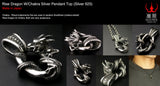 Saito - Rise Dragon W/Chakra Silver Pendant Top (Silver 925)