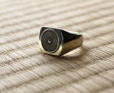 Saito - Heart Sutra Seal Stand Silver Ring