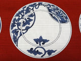 Maruwa -  Imari Small Plate Vermilion 伊万里 綿 小 風呂敷 約50cm 【小皿/朱】  - Furoshiki (Japanese Wrapping Cloth) 50 x 50 cm