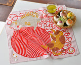 Kata Kata - Neko to Keito (Cat)  Pink - Furoshiki   50 x 50 cm