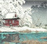 Kawase Hasui -  #HKS-7 Shato no Yuki, Inogashira Benten (Snow at Benten Shrine Entorance) - Free Shipping