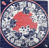 Kenema - Maneki-neko  猫手まねき - Furoshiki 50 x 50 cm