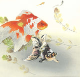 Tsuchiya Rakuzan - Kingyo ni Medaka (Goldfish with Medaka) - Free Shipping　
