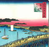 Utagawa Hiroshige - No.059 Ryōgoku Bridge and the Great Riverbank - One hundred Famous View of Edo - Free shipping