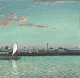 Kawase Hasui - #HKS-17 Hamamachi Kaigan (Sea side of Hamamachi)  - Free Shipping