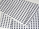 One long Unit of Mameshibori - (Navy dot without cut) Japanese Tradition Cotton Towel (Tenugui) 33 x 860 cm  (The dyed Tenugui)