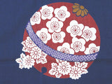 Kyoto Noren (Doorway curtain) 85 cm X 150 cm - Suzu Chirashi (Navy) - Free Shipping