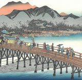 Utagawa Hiroshige - Sanjō Ōhashi at Keishi (The Fifty-three Stations of the Tokaido)  Unsodo Edition - Free shipping