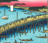 Utagawa Hiroshige - No.059 Ryōgoku Bridge and the Great Riverbank - One hundred Famous View of Edo - Free shipping