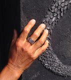 Saito - New Calligraphy Ryujyo Rinshin Ring (Silver 950)