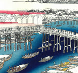 Utagawa Hiroshige - No.001 Nihonbashi: Clearing after Snow 日本橋雪晴  - One hundred Famous View of Edo - Free Shipping