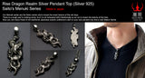 Saito - Rise Dragon Realm Silver Pendant Top (Silver 925)