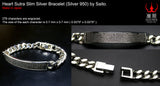 Saito - Heart Sutra Slim Silver Bracelet (Silver 950)