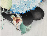 Ohara  Koson - Ajisai ni suzume  (Sparrow on Hydrangea) - Free Shipping