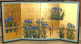 Tominaga Jyuho - Japanese Traditional Hand Paint Byobu (Gold Leaf Folding Screen) - X103 - Free Shipping