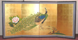Tominaga Jyuho - Japanese Traditional Hand Paint Byobu (Gold Leaf Folding Screen) - X125 - Free Shipping