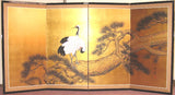 Tominaga Jyuho - Japanese Traditional Hand Paint Byobu (Gold Leaf Folding Screen) - X104 - Free Shipping