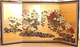 Tominaga Jyuho - Japanese Traditional Hand Paint Byobu (Gold Leaf Folding Screen) - X137 - Free Shipping