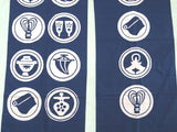 Kyoto Noren (Doorway curtain) 85 cm X 150 cm - Mingei Marumon (Navy) - Free Shipping