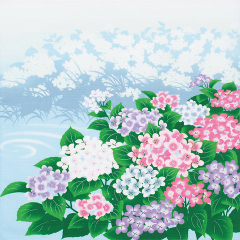 Nihon no shiki - Summer Ajisai (Hydrangea)  (Japanese Wrapping Cloth)