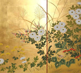 Tominaga Jyuho - Japanese Traditional Hand Paint Byobu (Gold Leaf Folding Screen) - X101 - Free Shipping