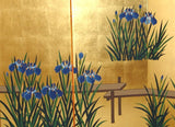 Tominaga Jyuho - Japanese Traditional Hand Paint Byobu (Gold Leaf Folding Screen) - X103 - Free Shipping