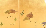 Tominaga Jyuho - Japanese Traditional Hand Paint Byobu (Gold Leaf Folding Screen) - X115 - Free Shipping