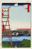 Utagawa Hiroshige - No.005 Ekōin Temple in Ryōgoku and Moto-Yanagi Bridge  両ごく回向院元柳橋 - One hundred Famous View of Edo - Free Shipping