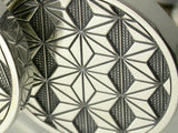 Saito - GENROKU (Asanoha Pattern) Silver Cuffs (Silver 950)