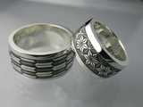 Saito - GENROKU Silver Ring - (Asanoha Pattern) - Silver 950