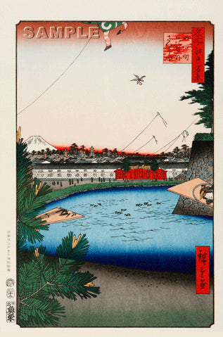 Utagawa Hiroshige - No.003 Hibiya and Soto-Sakurada from Yamashita-chō - One hundred Famous View of Edo - Free Shipping