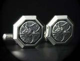 Saito - Dragon Crest Emblem Silver Cuffs (Silver 950)