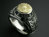 Saito - Dragon Crest Emblem(18Kt Gold) with Sun Tzu Silver Ring　
