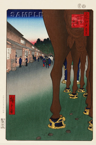 Utagawa Hiroshige - No.086 Naitō Shinjuku in Yotsuya  四ッ谷内藤新宿 - One hundred Famous View of Edo - Free shipping