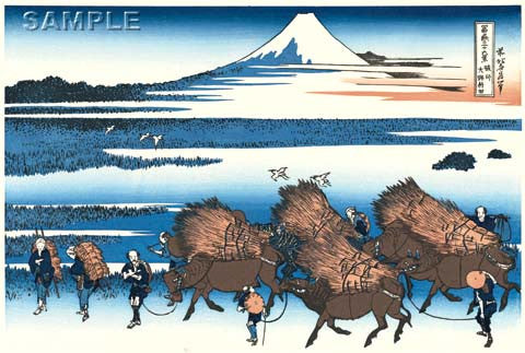 Katsushika Hokusai - #31 - Sunshū Ōno-shinden (Ōno Shinden in the Suruga Province) - Free Shipping