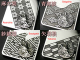 Saito - Dragon Crest Emblem(Silver 950) on Genroku Pattern Pendant Top (Silver 950)