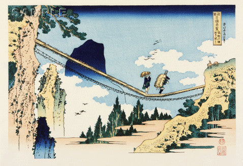 Katsushika Hokusai - #005 - Hietsu no Sakai Tsurihashi in Etchu Province - Free Shipping