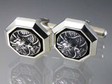 Saito - Dragon Crest Emblem Silver Cuffs (Silver 950)