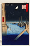 Utagawa Hiroshige - No.004 Tsukudajima and Eitai Bridge - One hundred Famous View of Edo - Free Shipping